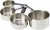 Dexam 17840994 Faringdon Set of 4 Stainless Steel Measuring Cups, 60, 80, 125, 250ml, Silver