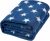 Dreamscene Flannel Fleece Stars Throw Over Bed Warm Soft Blanket Plush for Kids Sofa, Navy Blue – 50″ x 60″ inch