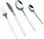 EXZACT Cutlery Set 24 PCS Stainless Steel – 6 x Forks, 6 x Dinner Knives, 6 x Dinner Spoons, 6 x Teaspoons (Cutlery Set x 24 pcs)