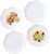 Eplze YBK Tech Elegant Round Embossed Lace Plates, Porcelain Dessert Plates for Breakfast Afternoon Tea, Set of 4 (6 Inch)