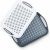 Essen 2-Pack Serving Tray Set – Non-Slip Lap Boards with Grip Handles, Ideal for Food Prep, Tea, Breakfast in Bed – Plastic Tray for Stable Dining – Dishwasher Safe (Grey/White)