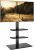 FITUEYES TV Floor Stand Universal Corner TV Stand for 32-60 Inch, Tall TV Stand with Swivel Bracket, Portable TV Stand with 2 Adjustable Shelves, Max VESA 600x400mm Holds 30kg
