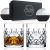 FLOW Barware Classic Whiskey Glasses Set of 2 | Crystal Whisky Glasses Gift Set | Heavy Tumbler Whiskey Glass for Rum, Scotch, Bourbon Gin & Tonic & Negroni Cocktails