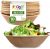 FOOGO Green 10 Disposable Palm Leaf Serving Bowls, 8″(20cm), 26.5oz (750ml), Party Salad Bowls, Deep Round, Biodegradable Compostable, Wedding Party Bowls, Wooden Bowls, Bamboo Bowls, Paper Bowls