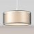 FRIDEKO HOME 2 Tier Light Shade Ceiling – Modern Grey Lampshade for Ceiling Lights, Bedroom Lights Ceiling Lamp Shades for Living Rooms, Hallways, and Lounges (30cm)
