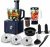 Food Processor, TopStrong 11-in-1 food processor and blender with Chopping Blending Kneading Grinding Whisking Juicing, 1100W, 3 Speeds Plus Pulse, 3.2 L Bowl and 1.5L Jug Blender, Color Blue