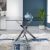 GOLDFAN Rectangle Tempered Glass Dining Table Morden Kitchen Table with Chromed Legs Chrome for Dining Room (Table Only)
