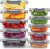 GOOD FOR YOU Glass Food Storage Containers – [10 Pack] Healthy Meal Prep Boxes with Airtight Lids – Airtight Glass, BPA Free & Leak Proof (10 Lids & 10 Containers)