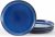 GRANDWISH 10 Inch Ceramic Plates Set of 4, Porcelain Round Dessert Salad Plates, Stoneware Dinner Plates (Blue)