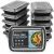 GUANFU [10 Pack] Meal Prep Containers 1 Compartment, BPA Free Reusable Food Prep Containers with Lids – Microwave, Freezers & Dishwashers Safe – Stackable Storage Lunch Boxes (28 oz)