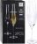 Galvog® 2 pc Crystalline Champagne Flutes | Classic Glass Set | Lead Free Extra Resistance Glasses | 260ml/8.8oz Capacity | Crystal Clear Stemmed Glassware