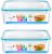 HOMESHOPA Plastic Airtight Food Storage Container, 2 Pack 1.5 Litre Leakproof Rectangle Stackable Clip-Lock Lid Container, BPA Free Reusable Meal Prep Lunch Box, Microwave Freezer & Dishwasher Safe