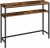 HOOBRO Console Table, Hallway Table with Adjustable Shelf, Slim Sofa Table, 2-Tier Side Table with Storage Shelf, for Living Room, Office, Industrial, Sturdy, Rustic Brown EBF24XG01