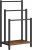 HOOBRO Towel Rack, Towel Rail Freestanding, Towel Holder for Bathroom, Drying Stand with 3 Towel Rails and Storage Shelf, Metal, for Bath and Hand Towels, Industrial, Rustic Brown and Black EBF03LB01