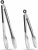 HOTEC Stainless Steel Kitchen Tongs Set of 2-9″ and 12″, Locking Metal Food Tongs Non-Slip Grip