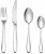 HaWare Cutlery Set, 16 Piece Stainless Steel Flatware Set for 4, Elegant Tableware Silverware Set Include Knives Forks Spoons, Mirror Finish, Dishwasher Safe