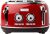 Haden Jersey Red Toaster 4 Slice – Retro Stainless Steel Design with Reheat, Defrost, Self-Centering Functions, Customizable Browning Control – 1370-1630W, 220-240V – Elegant Kitchen Appliance