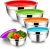 Homikit Stainless Steel Mixing Bowls with Airtight Lids, 5 Piece Nesting Salad Bowls for Space-Saving Storage, Metal Serving Bowl for Kitchen Baking/Cooking/Prepping, Size 0.7/1/1.5/2.6/4.6QT