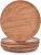 Indus Lifespace Acacia Wood Dinner Plates Set of 4 for Dishes Snack, Dessert Natural Wood Plates Serving Dinnerware Plate for Dinner (20.32cm x 20.32cmx 1.27cm)
