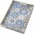 JANERIW Boho Decorative Tray, Rectangular Serving Trays with Handles, Large Tray for Ottoman Coffee Table, Modern Blue Plastic serving platter