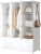 JOISCOPE Portable Wardrobe for Bedroom Storage Organizer Closet with Clothes Hanging Rail, Deeper Cube Combination Armoire Modular Cabinet for Clothes Shoes Toys, White (12-cube)