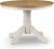 Julian Bowen Davenport Round Pedestal Table, Ivory/Light Oak