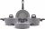 KARACA Gris BioGranite 7 Pieces Granite Cookware Pot and Pan Set,