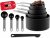 KETPOT 9 Pcs Measuring Cups and Spoons Set, 4 Measuring Cups / 4 Measuring Spoons & 1 Leveler, Measuring Spoons Set with Engraved Scale for Liquid & Dry Ingredients – Black