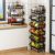 KOLENSA Metal Wire Baskets with Wheels, Stackable Storage Bins Kitchen Organizer Shelf 3-4-5-6 Tier Fruit Vegetable Cart Dishes Rack Shelves for Garage, Pantry, Bathroom and Produce holder