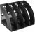 KXF Arched File Organiser Desktop File Organizer for A4 Documents File Holder Office Desk Storage Kitchen Organiser Plastic File Rack Dividers 4 Compartments File Frame Cabinet For Home School