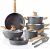 Kitchen Academy Induction Cookware Sets – 12 Piece Cooking Pan Set,
