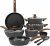 Kitchen Academy Induction Hob Pots and Pans Set – 12 Piece Cooking
