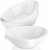 LIFVER Salad Bowl, 36oz White Porcelain Bowls Set of 4 for Pasta, Cereal, Soup, Dessert, Ramen, Microwave & Dishwasher Safe Oval Serving Bowl, 9″ x 6.5″ x 3″