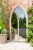 La Hacienda Garden Mirror Church Window Stone Effect Outdoor Décor, Wall Mounted, H 105cm x W 56 cm