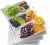 Lifewit Divided Serving Tray Platter Plastic, 4PCS White Reusable Trays for Food Eating, Tea/Drink/Snack/Dinner Serving Platters for Kichen, Bar, Restaurant, 38.1 x 25.4 cm