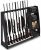 Lineshading Wooden Gun Rack with Holder, Indoor Floor Standing Gun Rack, Gun Display Rack Storage Rack for Home or Garage Gun Storage, Holds 10 Long Guns and 8 Short Guns