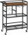 MAHANCRIS Bar Cart for Home, 3-Tier Serving Cart with Wheels and Handle, Beverage Cart with Wine Rack and Glass Holder, Rolling Wine Cart for Kitchen, Dining Room, Rustic Brown ARCHR6101