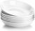 MALACASA, Series Regular, 9” Pasta Bowl, Porcelain Salad Pasta Bowl, Large Ceramic White Soup Bowl Set, Serving Plates for Salad Pasta Soup Fruit, Microwave Dishwasher Safe, Set of 6