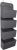 ManGotree Over The Door Storage Organizer,Hanging Storage, Wardrobe Storage Organizer, 4 Pockets Door Hanging Closet Storage with 2 Hooks, Foldable (Dark Grey)