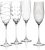 Mikasa Cheers Crystal Champagne Flutes Set, 4 Piece, Champagne Glasses with Quirky Designs, 250ml