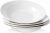 NUTRIUPS 8.5” Soup Plates Set of 4, 250ml, Wide Rimmed Soup Bowls – 8 oz Pasta Plates, Porcelain Soup Bowls, Microwave & Dishwasher Safe