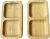 Natural Bamboo Wooden Small Serving Platters Dual Square Snack Tray Set (Set of 2) – Sauce Dishes Set – Party Food Platter Plates for Nibbles Tapas Cheese Sushi Dips Sauce Bowl Side Plates