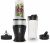 Ninja 700W Slim Blender & Smoothie Maker, 2x 470ml Cups with Spout Lids, Personal Blender, Crush Ice & Frozen Fruit, Silver/Black QB3001UKS