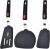 OLIYA Silicone Spatula Set of 3, Non-Stick 600°F Heat Resistant Cooking Spatula, Kitchen Utensils Rubber Spatula Set, BPA Free, Can be Used for Eggs, Fish, Pancakes etc. Black