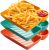 Orrdiffi Chip and Dip Bowl Nacho Tray Dip Dishes Reusable Party Serving Trays and Platters Chip and Dip Platter Tray, 18 cm, 3 Pieces