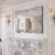 Rectangle Decorative Venetian Wall Mirrors: Beautiful Elegant Artistic Look 5mm Thick Large Silver Hung Mirrors 100x70x2.5cm Hand Polished Bling Crystals Embedded Walls Mirror for Entryway
