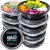 Round Plastic Meal Prep Containers – Reusable BPA Free Food Containers with Airtight Lids – Microwavable, Freezer and Dishwasher Safe – Ideal Stackable Salad Bowls – [10 Pack, 28 oz
