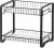 SONGMICS Spice Rack, 2 Tier Metal Kitchen Storage Rack, Spice Rack with Plastic Boards, Non-Slip Feet for Kitchen, Bathroom, Black KCS013B01