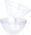 STACKABLES ~ Pack of 5 Plastic Large Serving Bowls 98oz | Salad Bowl | Party Bowls Set ~ 9.5″ Clear Reusable Bowl