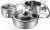 Saucepan Set 6 Pieces, Stainless Steel Pot and Pan Set, Saucepan with